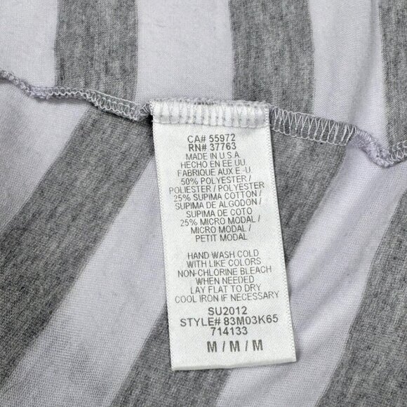 C&C California Striped Long Sleeve Tee Sz.M Gray Long Supima Cotton Blend - Picture 8 of 9
